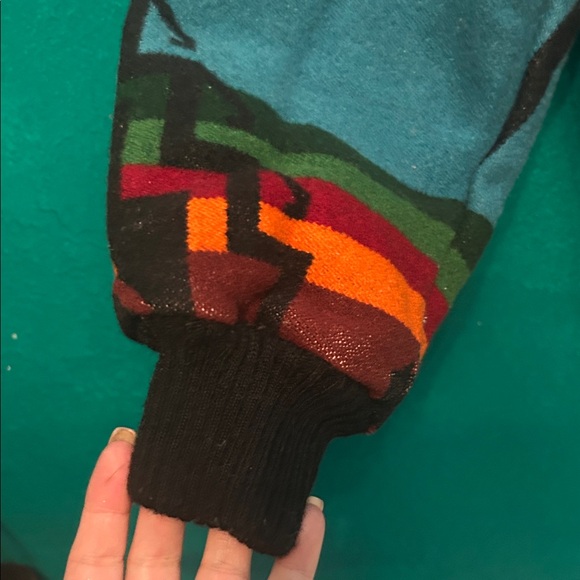 Pendleton Men's Zip Up Sweater in Multicolor Geometric Design - Picture 3 of 9